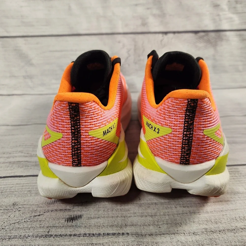 Hoka Mach X 3 Womens Size 8 B Running Shoes Pink Orange Lime 1168721